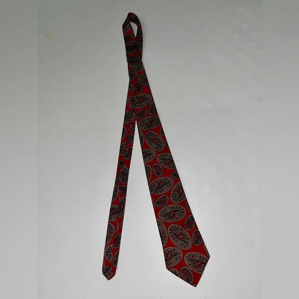 Handmade in Italy Abstract Paisley Boho Tie